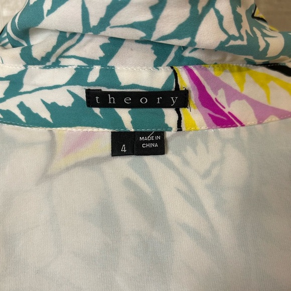 Theory Walda Caribbean Shirt Dress, size 4.  Small pull in fabric (see photos). - Picture 10 of 12